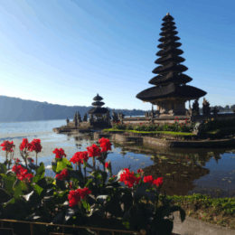 The Ulan Danu Beratan Temple in Bali.